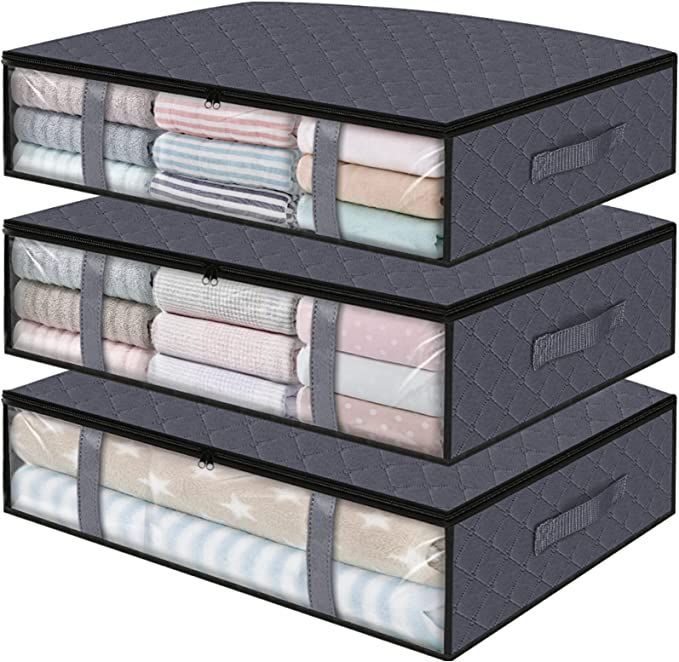 StorageRight Storage Bins Clothes Storage, Foldable Blanket Storage Bags, Under Bed Storage Conta... | Amazon (US)