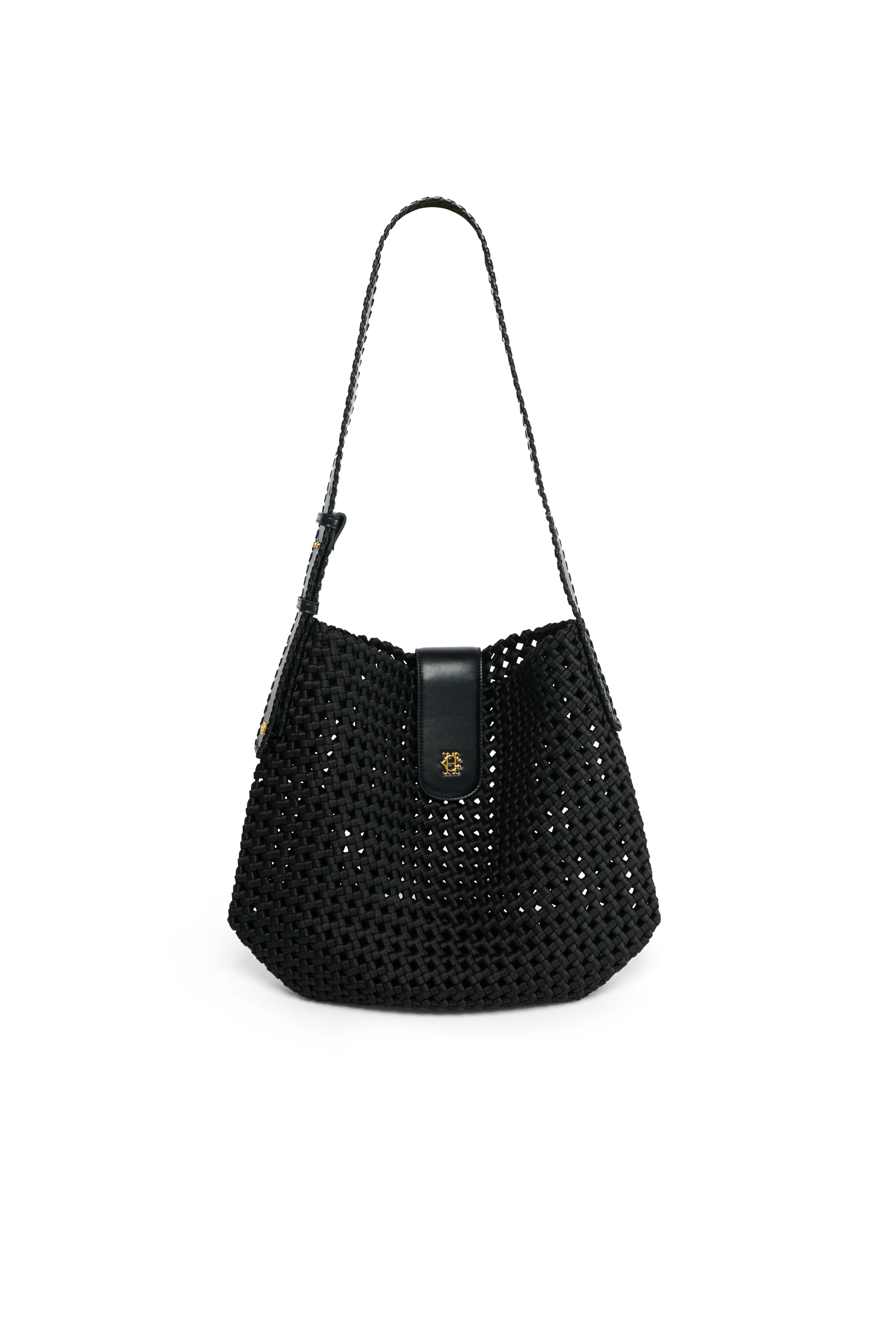 Woven Tote (Black) | Holland Cooper