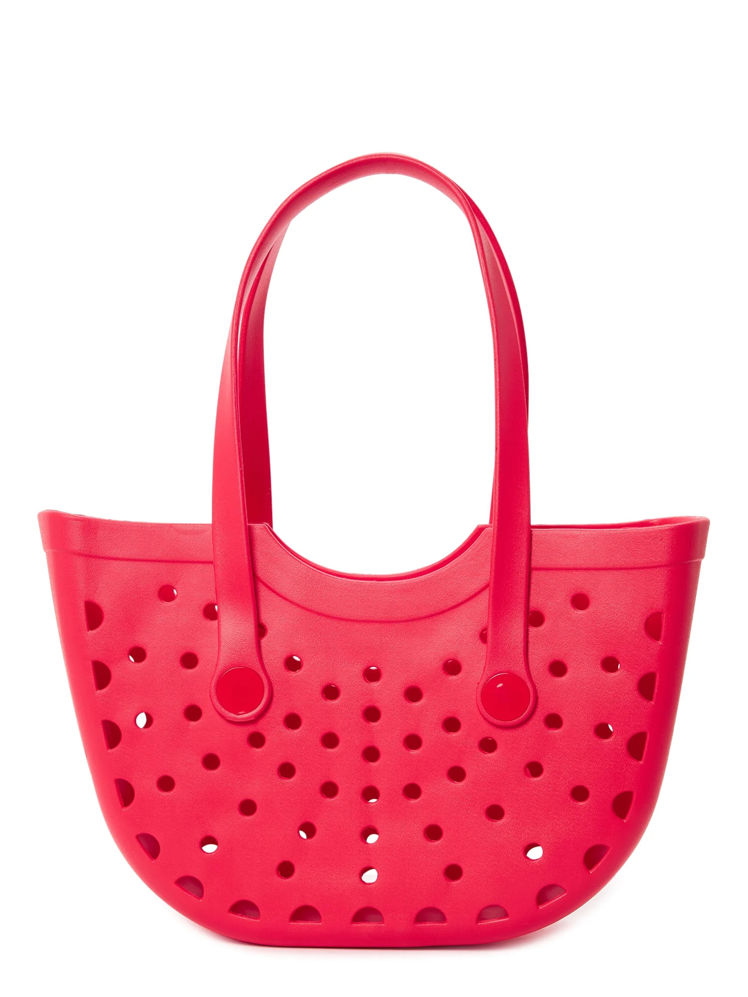 Time and Tru Women’s Molded Tote Bag Red | Walmart (US)