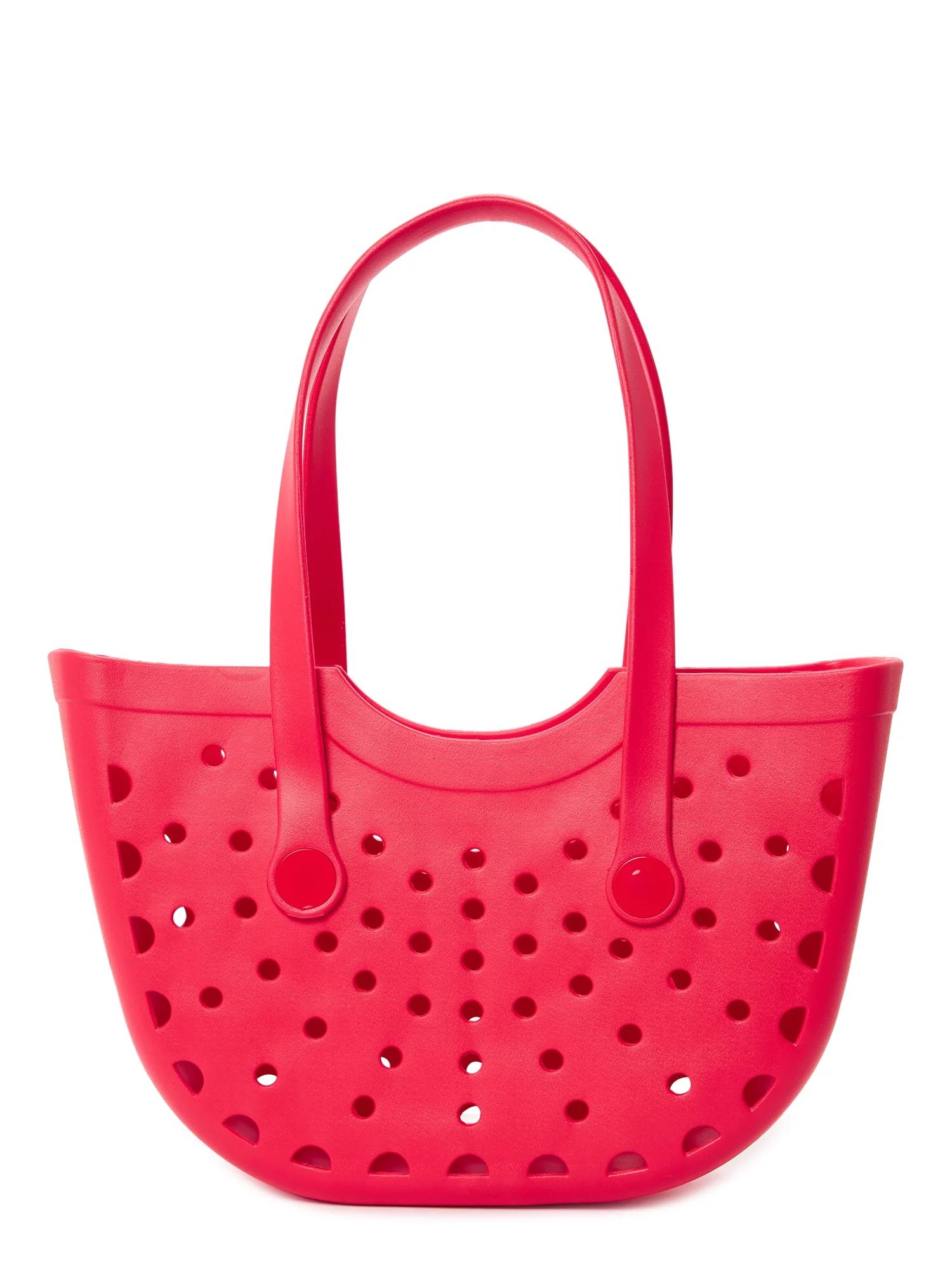 Time and Tru Women’s Molded Tote Bag Red | Walmart (US)