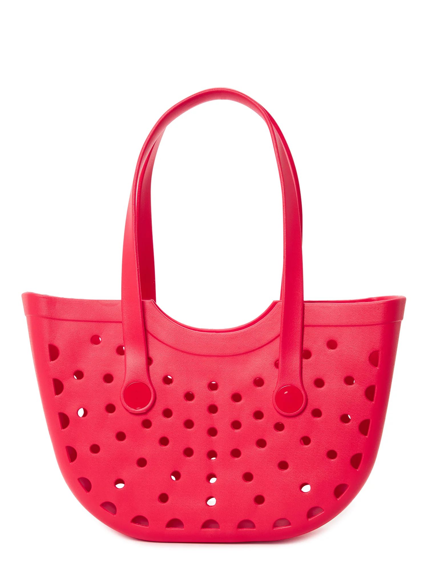 Time and Tru Women’s Molded Tote Bag Red | Walmart (US)