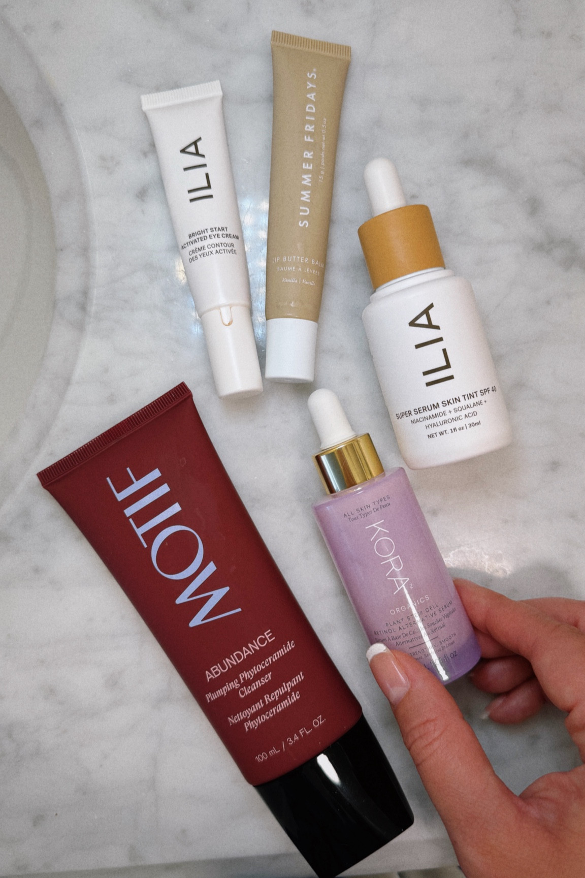 Pregnancy safe clean beauty favorites I currently use. Can’t link the Motif cleanser, it’s sold on their official site only  

Pregnancy safe face cleanser. Pregnancy safe retinol alternative face serum. Pregnancy safe retinol alternative eye cream. Clean beauty lip balm  

#LTKFamily #LTKBump #LTKBeauty