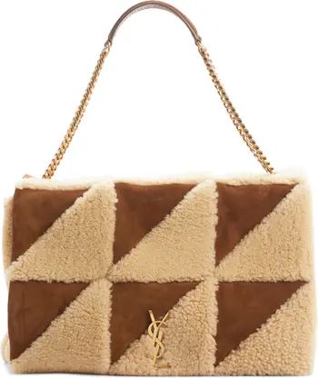 Saint Laurent Giant Jamie Genuine Shearling Shoulder Bag | Nordstrom | Nordstrom