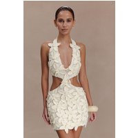 Jaylene Floral Crochet Mini Dress / White | MESHKI | XXS | MESHKI US