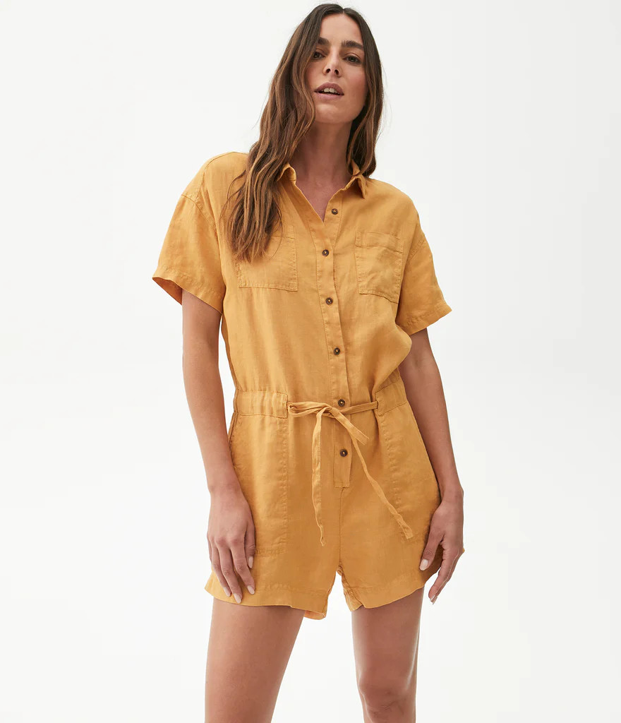 Nadine Linen Romper | MichaelStars.com