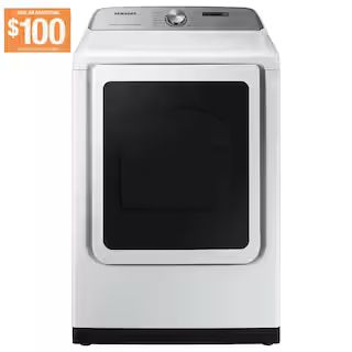 7.4 cu. ft. Vented Top Load Not Stackable Gas Dryer in White with Wi-Fi Enabled, Sensor Dry, Inte... | The Home Depot