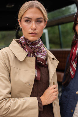 PRE-ORDER Chocolate Lotus Silk Scarf | Marea