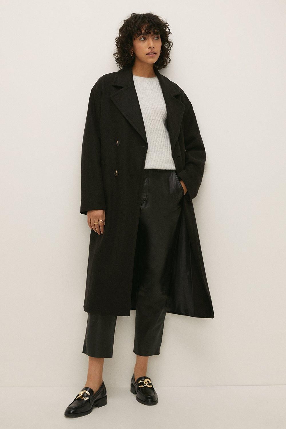 Double Breasted Relaxed Ovoid Coat | Oasis UK & IE 