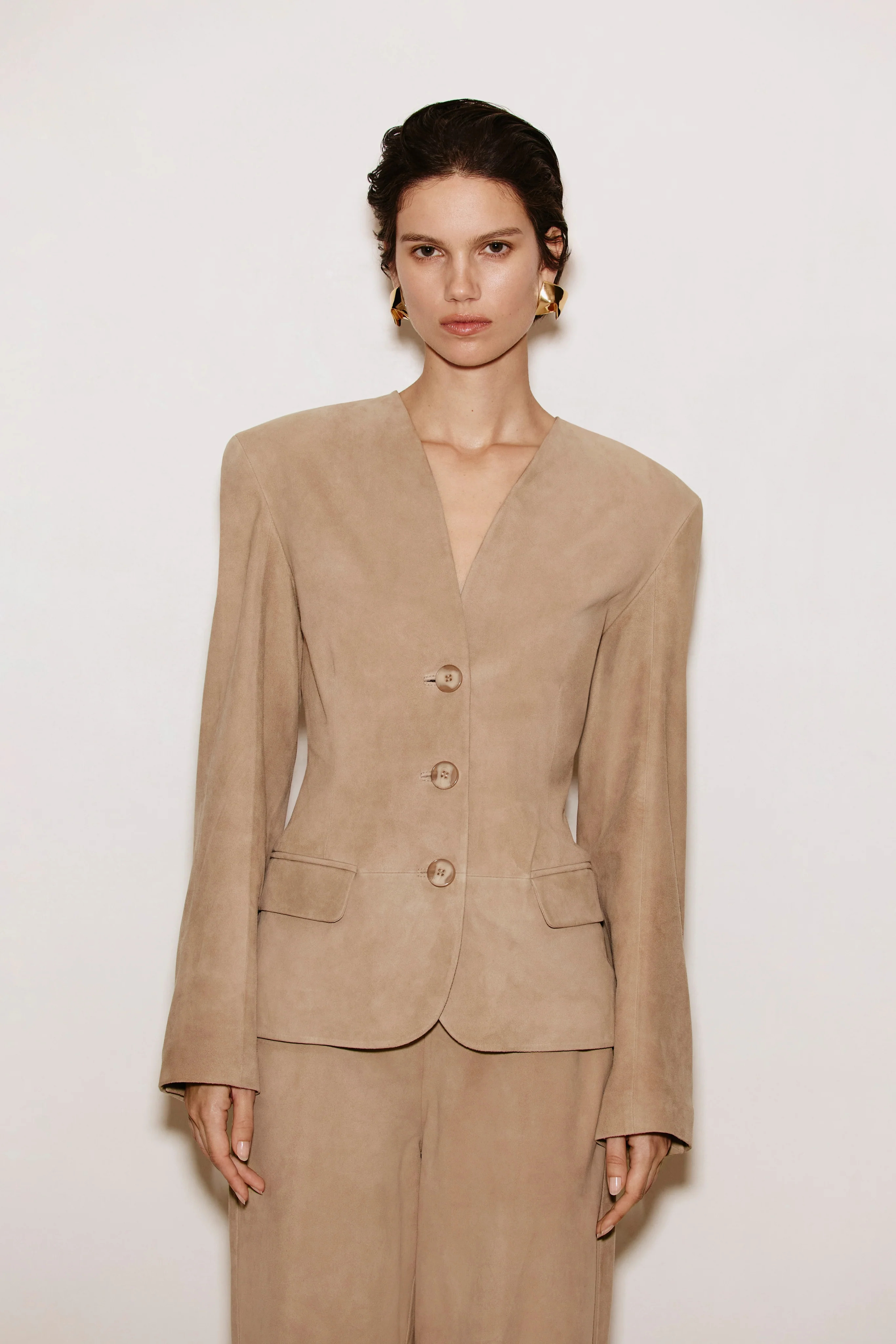 ABITHA | Hourglass Suede Jacket | LAMARQUE