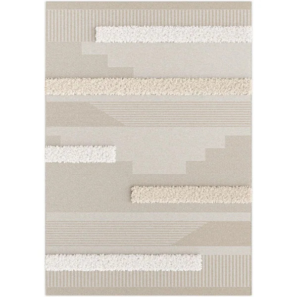 Tremo Contemporary Area Rug - Ivory - 7'10" x 10' | Bed Bath & Beyond