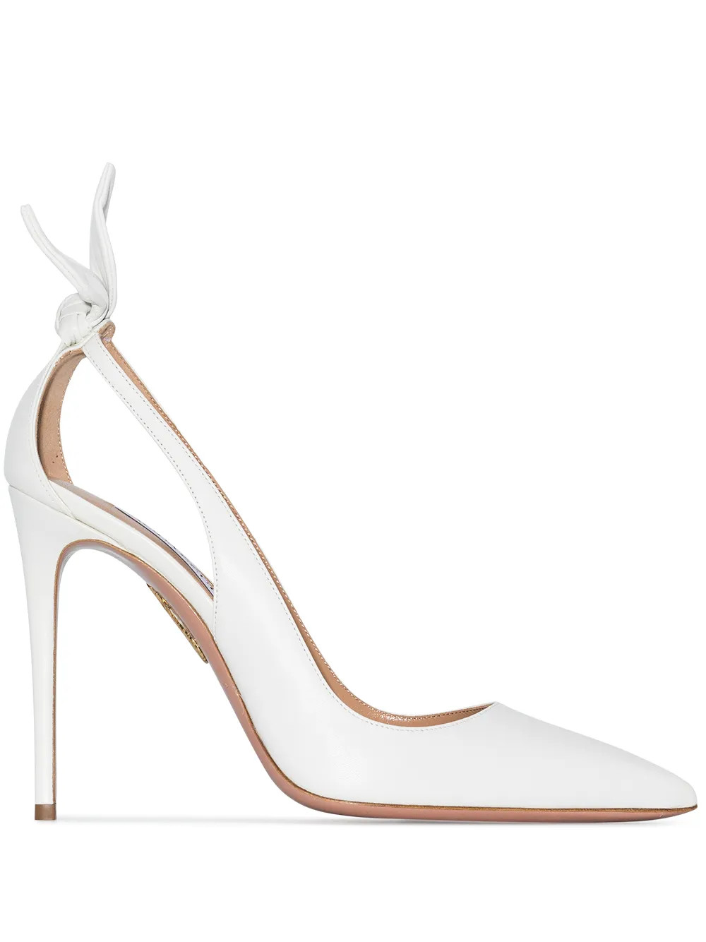 Aquazzura Bow Tie 105mm Pumps - Farfetch | Farfetch Global