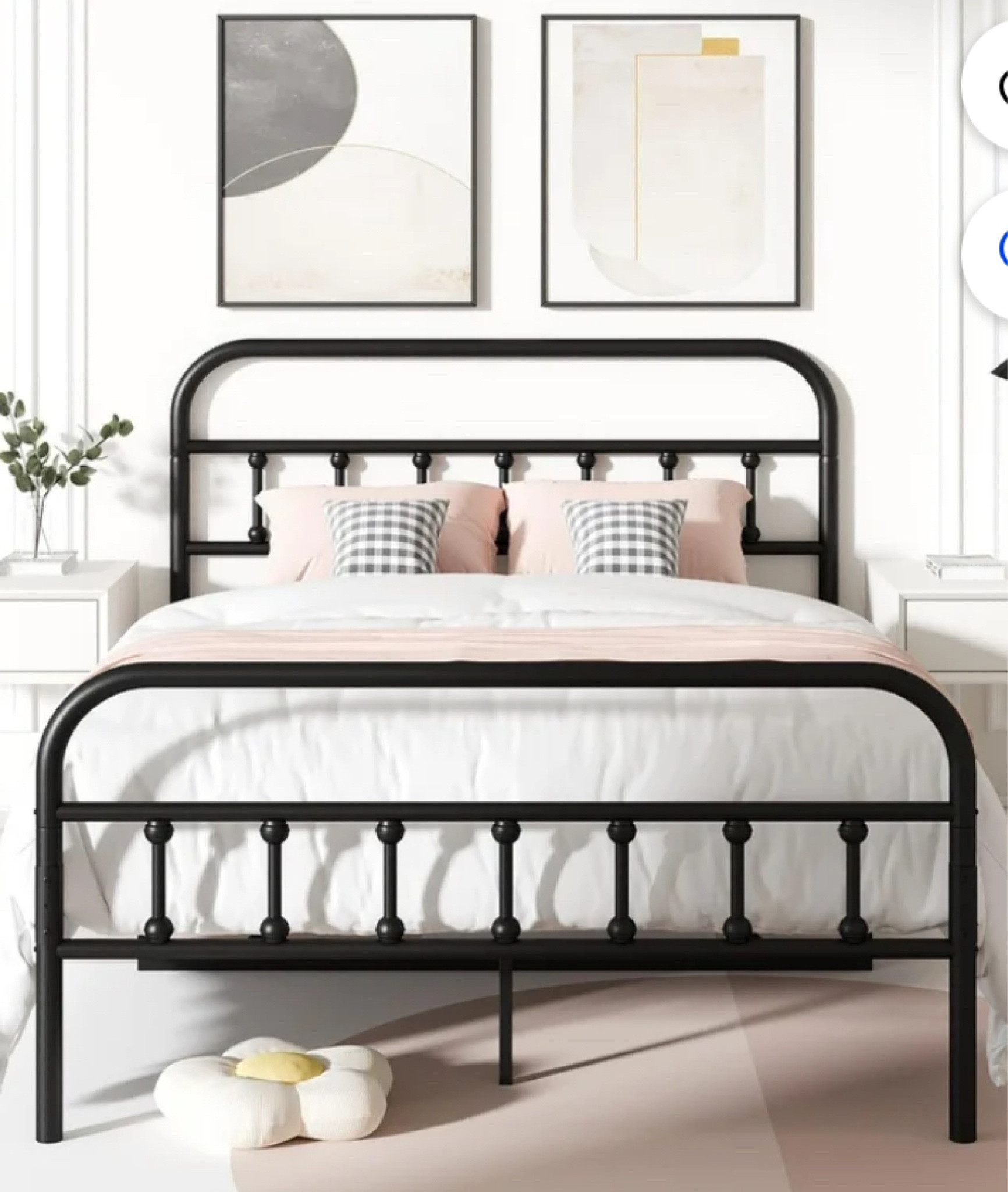 Black metal bed frame at Walmart. 

#bedframe
#walmarthome

#LTKhome