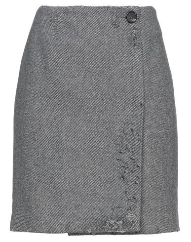 Msgm Woman Mini skirt Grey Size 4 Wool, Polyamide | YOOX (US)