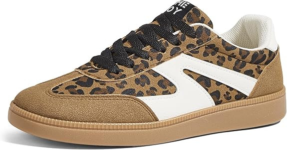 TIMEJOY Women's Retro Sneakers Vintage Leather & Suede Patchwork Casual Shoes with Recyclable Mat... | Amazon (US)