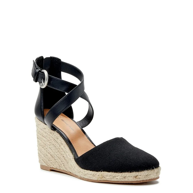 Time and Tru Women's Espadrille Platform Footbed Sandals | Walmart (US)