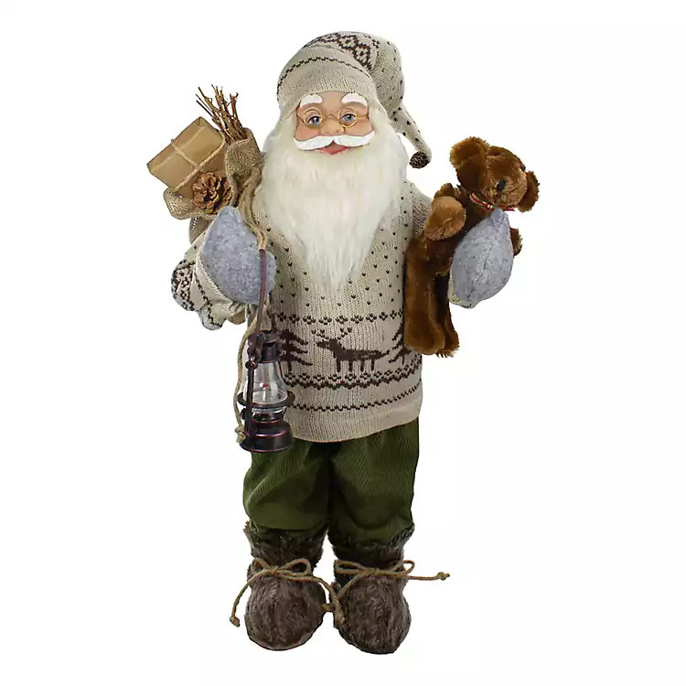Rustic Santa Claus Figurine, 24 in. | Kirklands