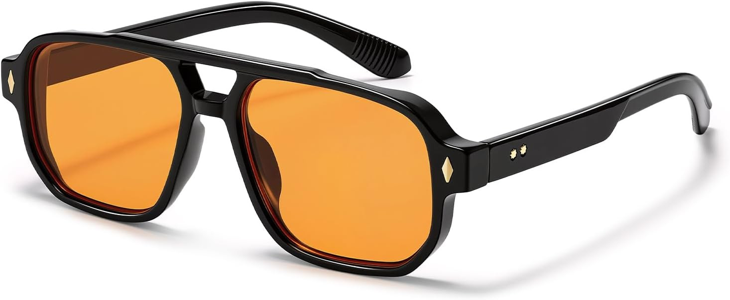 VANLINKER Retro Square 70s Aviator Sunglasses for Men Women VL9955 | Amazon (US)