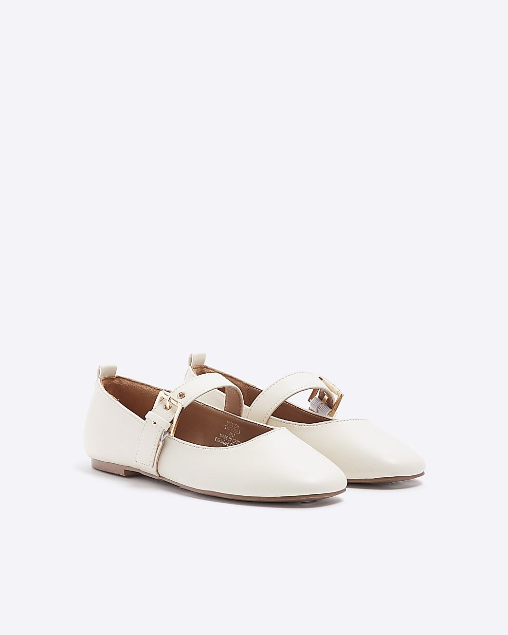 Cream Mary Jane Ballet Pumps | River Island (UK & IE)