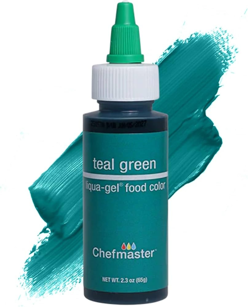 Chefmaster Teal Green Liqua-Gel® Food Coloring | Vibrant Color | Professional-Grade Dye for Icin... | Amazon (US)