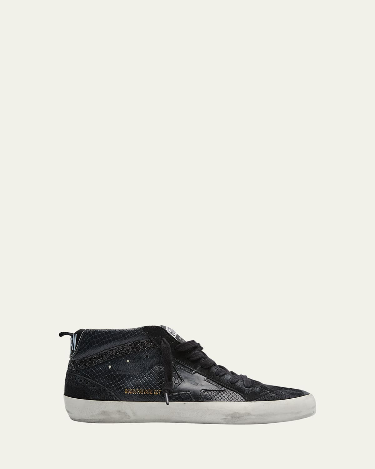 Mid Star Wing-Tip Snake-Embossed Faux-Leather Sneakers | Bergdorf Goodman