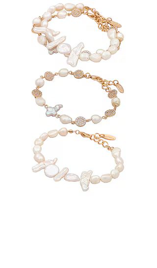 Pearl Pendant Bracelet in Pearl | Revolve Clothing (Global)