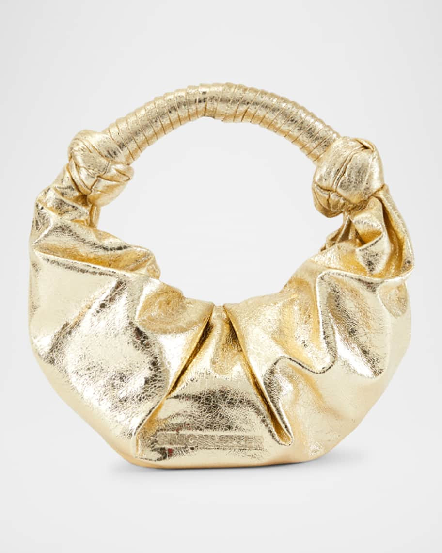 Simon Miller Lame Lopsy Metallic Vegan Leather Top-Handle Bag | Neiman Marcus