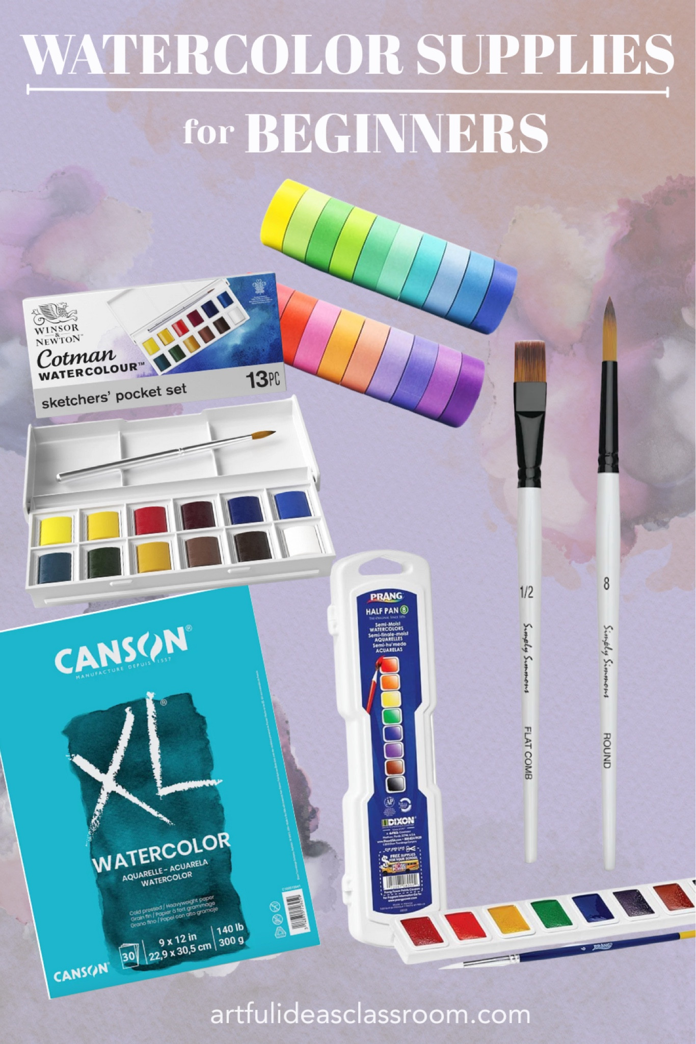 These are some of my favorite watercolor materials for beginners 