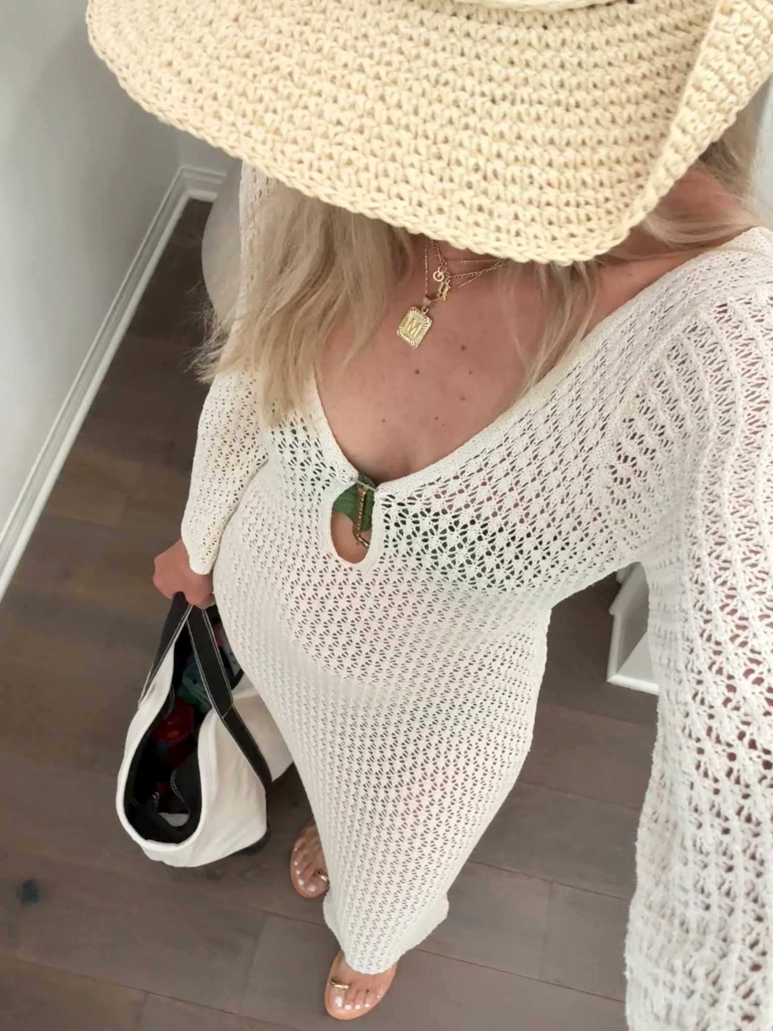 Pool Day OOTD 💦😎☀️ This coverup from Amazon is always a fave, I have it in two colors. I recently got this hat and I’ve been loving it for a day at the pool 👌🏻

Amazon, Target, Lands End, Dolve Vita, Vici, swim coverup, sandals, pool bag, sun hat, beach outfit, pool outfit, vacation outfit, summer outfit, beach vacation 

#LTKSeasonal #LTKootd #LTKSwim
