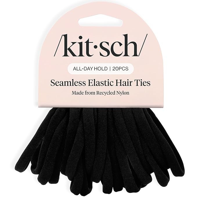 Kitsch Nylon Hair Ties No Damage - Stretchable Hair Bands for Strong All-Day Hold, Ponytail Holde... | Amazon (US)