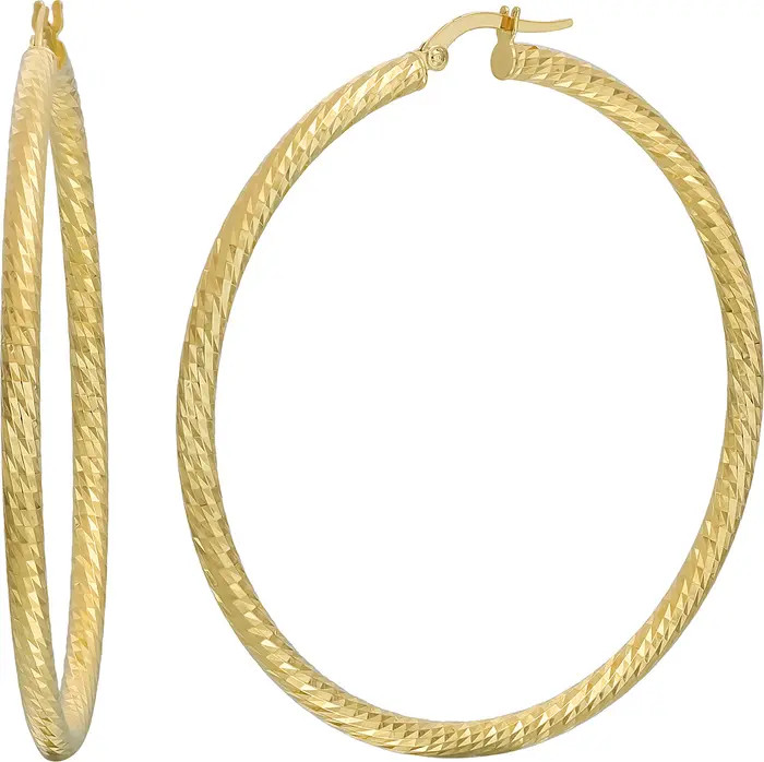 Bony Levy 14K Gold Faceted Hoop Earrings | Nordstrom | Nordstrom