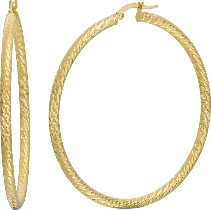 Bony Levy 14K Gold Faceted Hoop Earrings | Nordstrom | Nordstrom