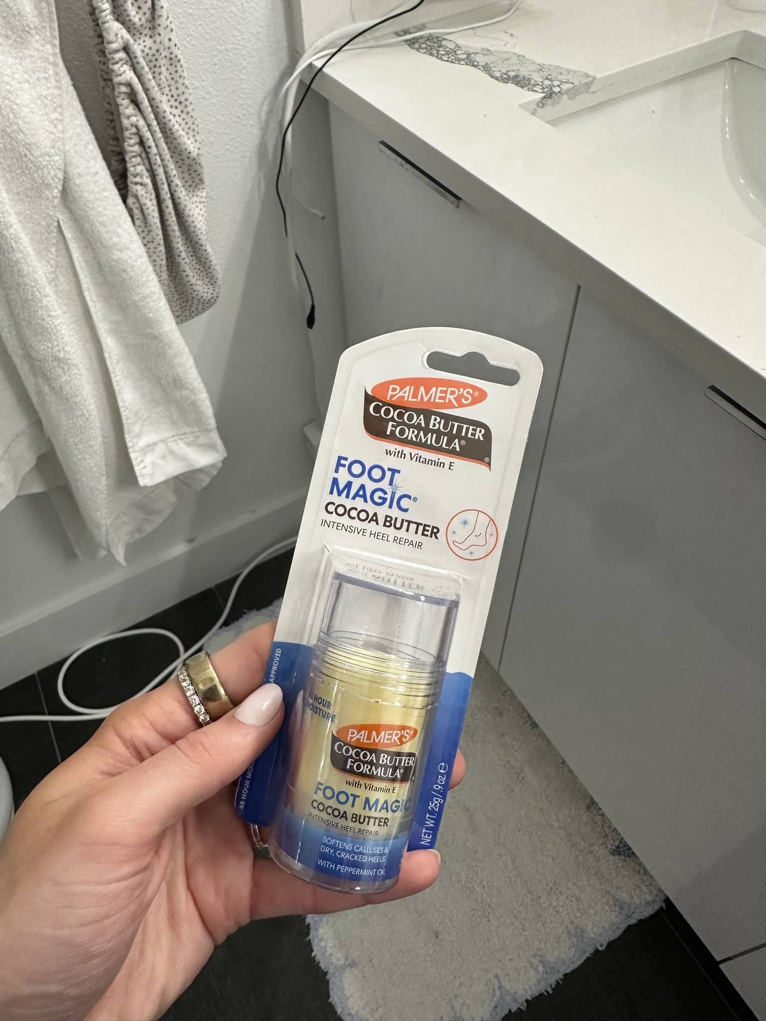 My iHERB code is SLOANE. Repair and Relieve extremely dry, cracked heels with Palmer's® Cocoa Butter Formula® Foot Magic® Heel Repair, crafted with rich, moisturizing Cocoa Butter, soothing Peppermint Oil, and skin-softening Shea Butter. This intensively concentrated balm helps soften even the roughest, most callused skin. 

Cocoa Butter (Theobroma Cacao): Naturally harvested from cocoa beans, cocoa butter is a rich nutrient-packed super ingredient loaded with antioxidant CMPs (Cocoa Mass Polyphenols) for superior skin care and moisture barrier protection. 

#LTKBeauty #LTKmorningroutine #LTKFindsUnder50