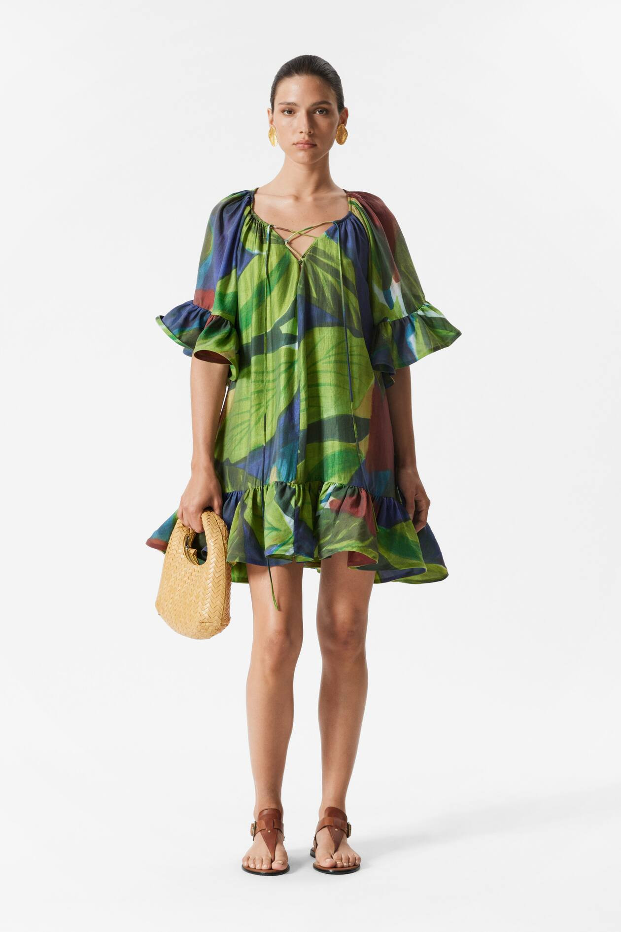 Mini-jurk met ruches | H&M (DE, AT, CH, NL, FI)