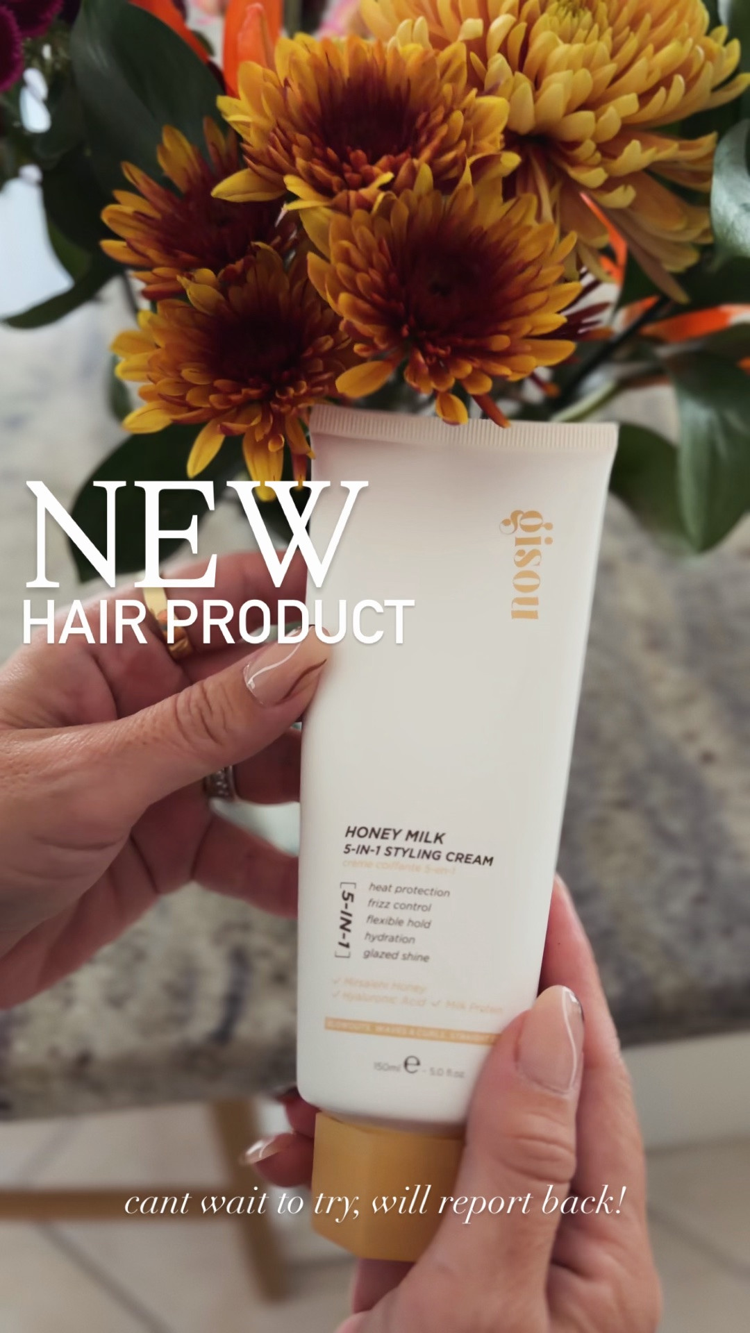 Trying out some NEW hair products and I’m excited about these!! 🍯✨

The Gisou Honey Milk collection caught my eye, especially the 5-in-1 styling cream! Anything that promises hydration, frizz control, heat protection AND shine has my attention! 👏🏼

I rounded up 5 products from the collection so you can check them out too!

🍯 Shop the collection right here!

Have you tried Gisou yet?! I’d love to know what you think! 💛