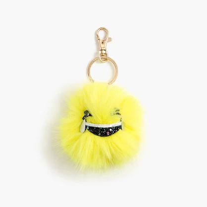 Kids' emoji pom-pom keychain | J.Crew US