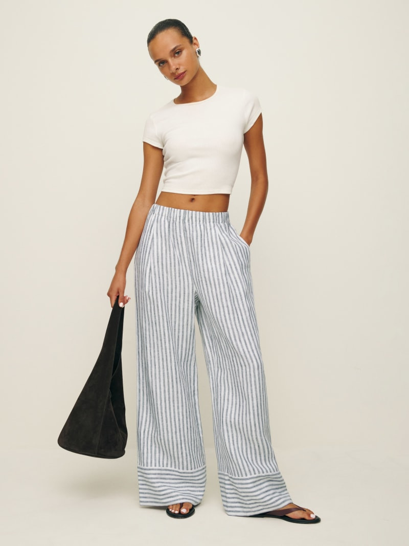 Fernando Linen Wide Leg Pant | Reformation (Global)