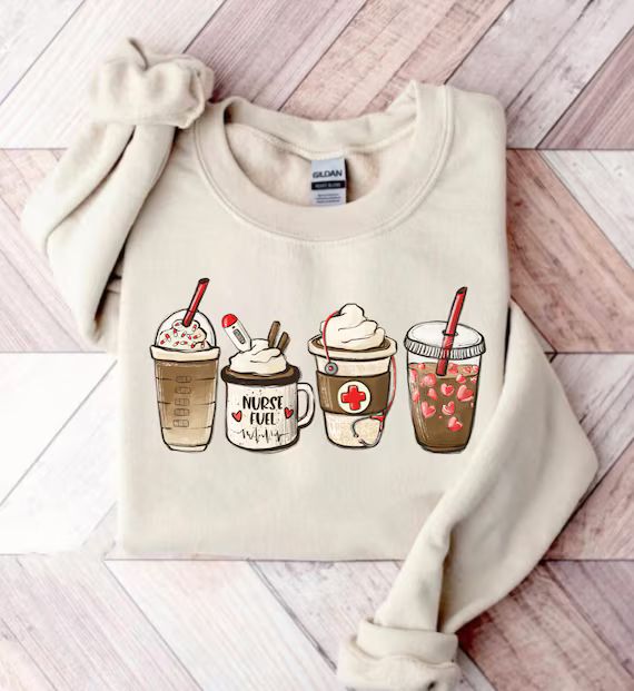 Nurse Sweatshirt Coffee Lover Nurse Shirt New Nurse Gift | Etsy | Etsy (US)