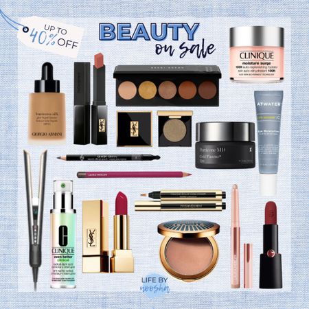 Beauty products from Giorgio Armani, YSL, Clinique, Bobbi Brown and so much more currently up to 40% off. That eyeshadow palette is calling my name! Spot anything for yourself?

#LTKBeauty #LTKFindsUnder100 #LTKSaleAlert