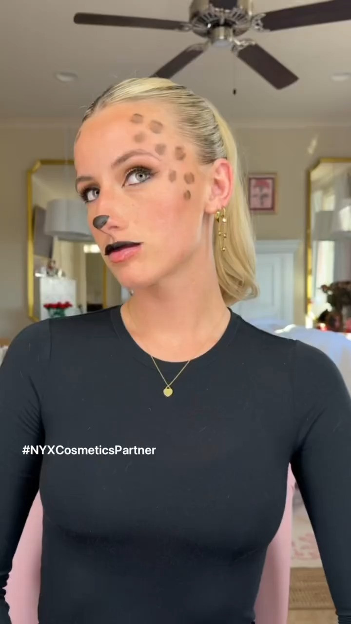 Last-minute Halloween makeup idea 👀🐆 Linking all the NYX Professional Makeup products I used for this leopard look! Perfect easy 10-minute Halloween makeup if you waited last minute! 

#HalloweenMakeup #LastMinuteCostume #LeopardMakeup #CatMakeup #EasyHalloweenLook #HalloweenIdeas 

 