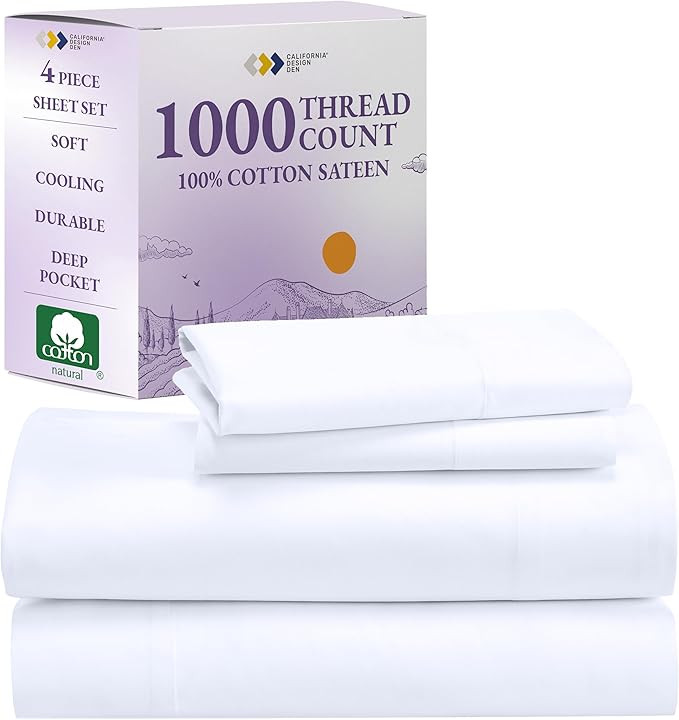 California Design Den 1000 Thread Count King Size Sheet Set, Winner Architectural Digest Best She... | Amazon (US)