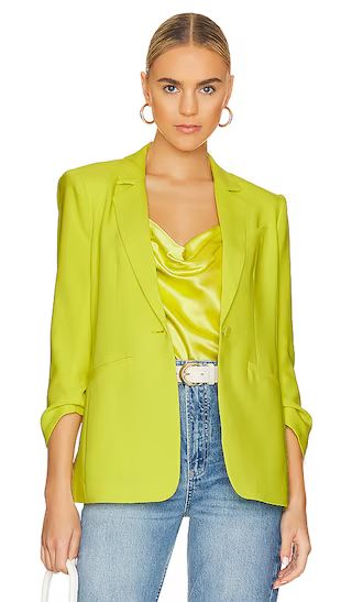 Crepe Khloe Blazer in Key Lime | Revolve Clothing (Global)