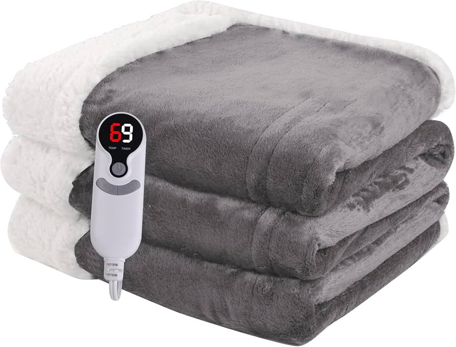 Heated Blanket Electric Blanket Full Size 72''x84'', Soft Flannel Heating Blanket with 1-10 Hour ... | Amazon (US)