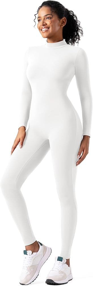 speerise Women Bodysuit Rompers Long Sleeve Jumpsuits Leotards One Piece Tummy Control Yoga Worko... | Amazon (US)