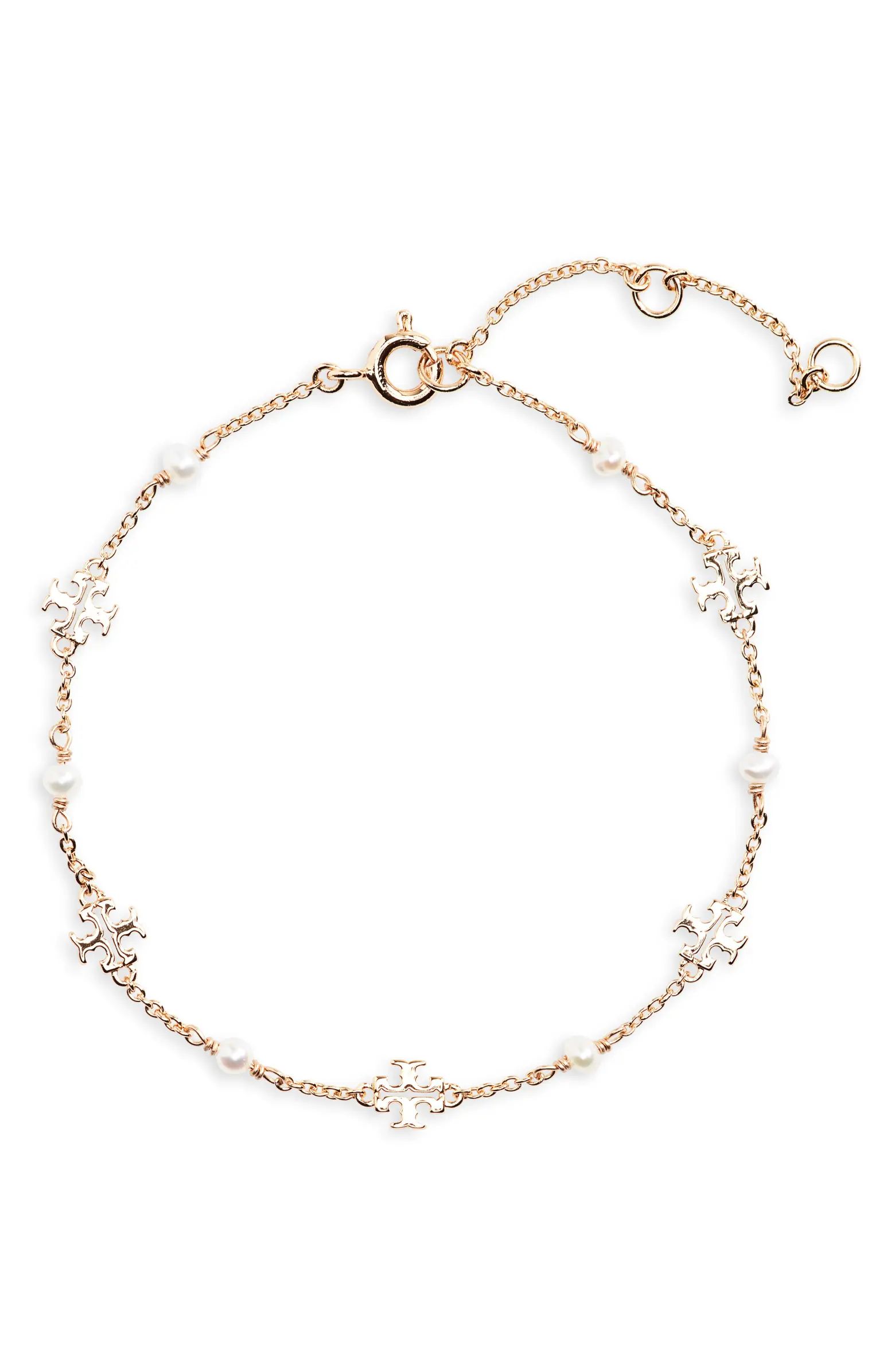 Tory Burch Kira Cultured Pearl Chain Bracelet | Nordstrom | Nordstrom