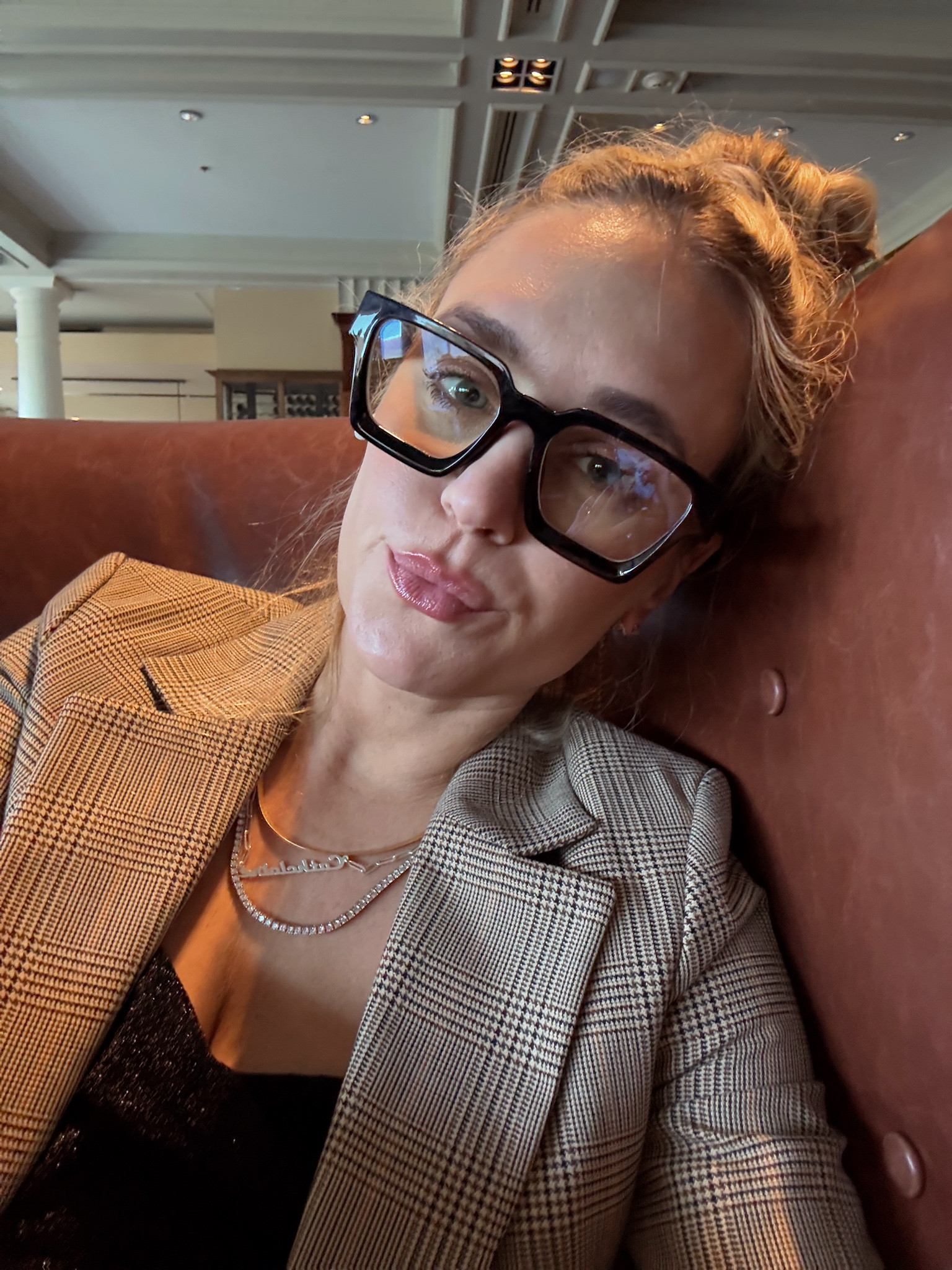 Elevate any outfit w these blue light blocking glasses AND this cz tennis necklace that DOESNT FLIP!!!!!! I am obsessed!!! 

#LTKstyletip #LTKfindsunder50 #LTKworkwear