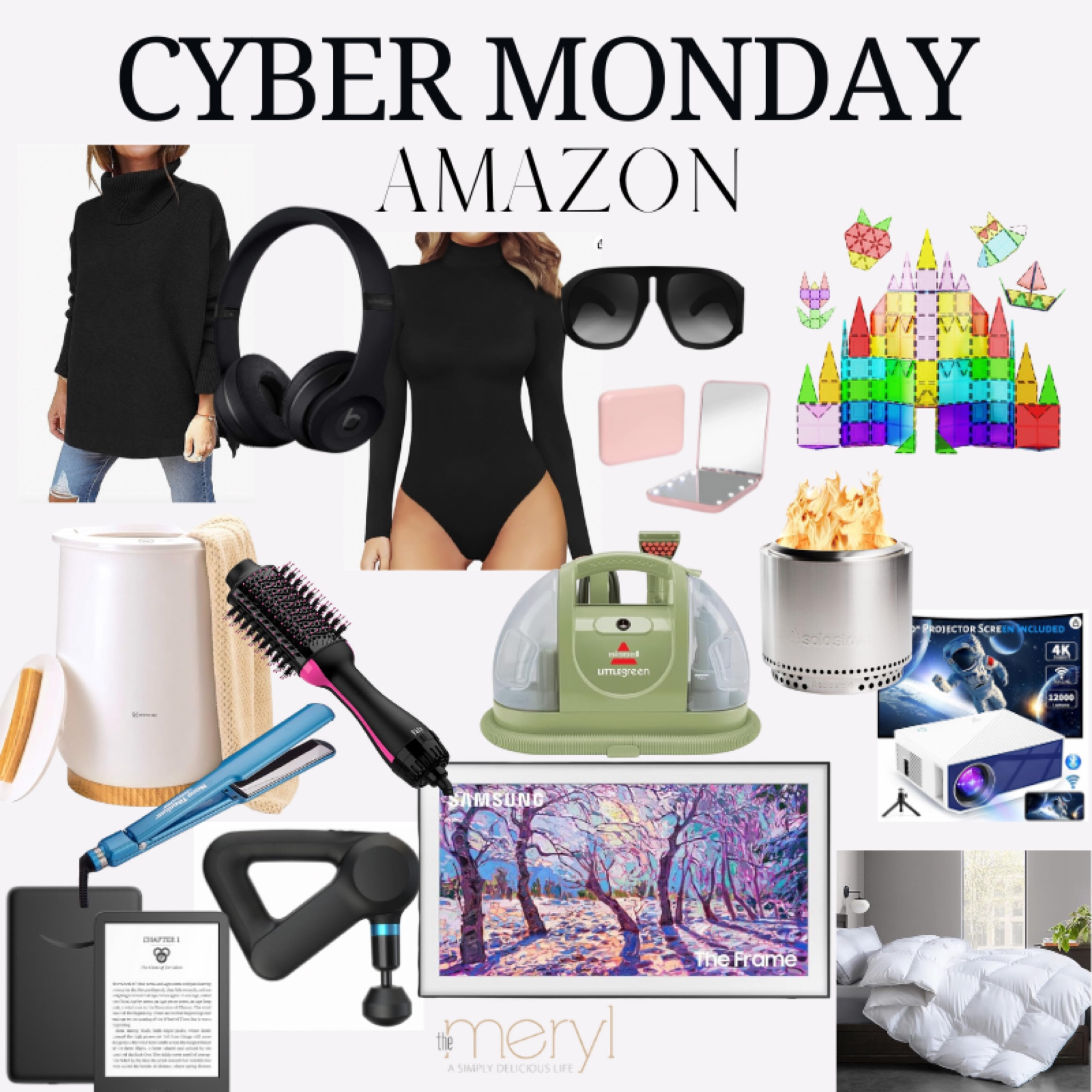 Cyber Monday at Amazon. Lots of good deals. 
Mangopop Bodysuit Sweater Beats Headphones Solo Stove Fire Pit Bissell Large Sunglasses MagnaTiles Lighted Compact Mirror Projector Samsung Frame TV Hair Dryer Flat Iron Towel Warmer Amazon Tablet 

#LTKCyberWeek #LTKsalealert