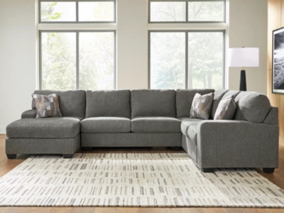 Newellen 3-Piece Sectional with Chaise, Greystone | Ashley Homestore