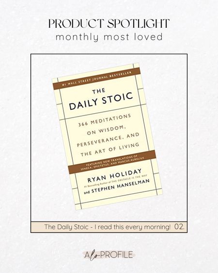 The Daily Stoic! I read this every morning along with my Five Minute Journal. 