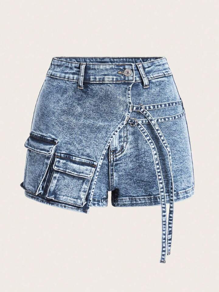 SHEIN ICON Lässige Damen Denim Shorts Mit Taschen | SHEIN