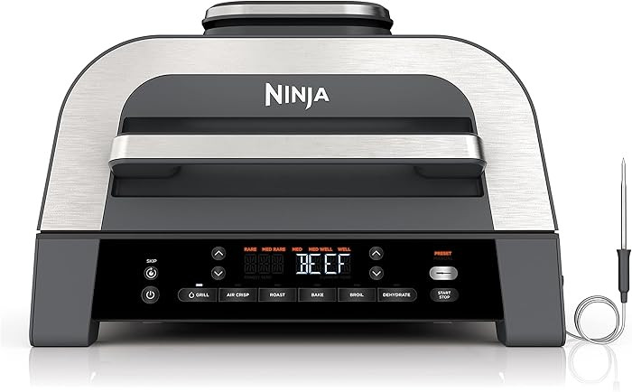 Ninja DG551 Foodi Smart XL 6-in-1 Indoor Grill with Air Fry, Roast, Bake, Broil, & Dehydrate, Foo... | Amazon (US)